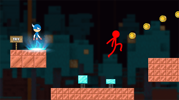 火柴人跑酷竞赛与跳跃Stickman Parkour Race1